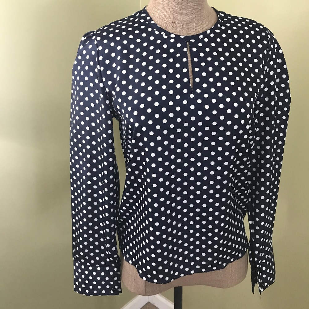 Blue with white Polka Dots Shirt